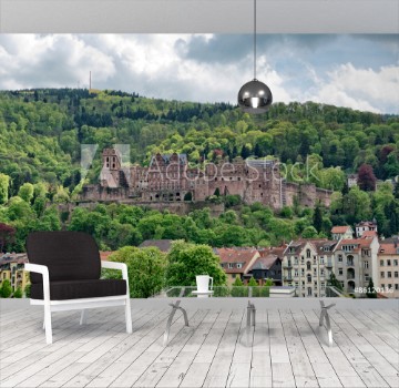 Bild på Heidelberg Castle in Wooded Hills Overlooking Town